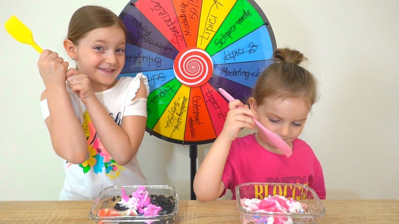 Roata Misterioasa de Slime Challenge | Sofia si Sara au obtinut slime neprevazut