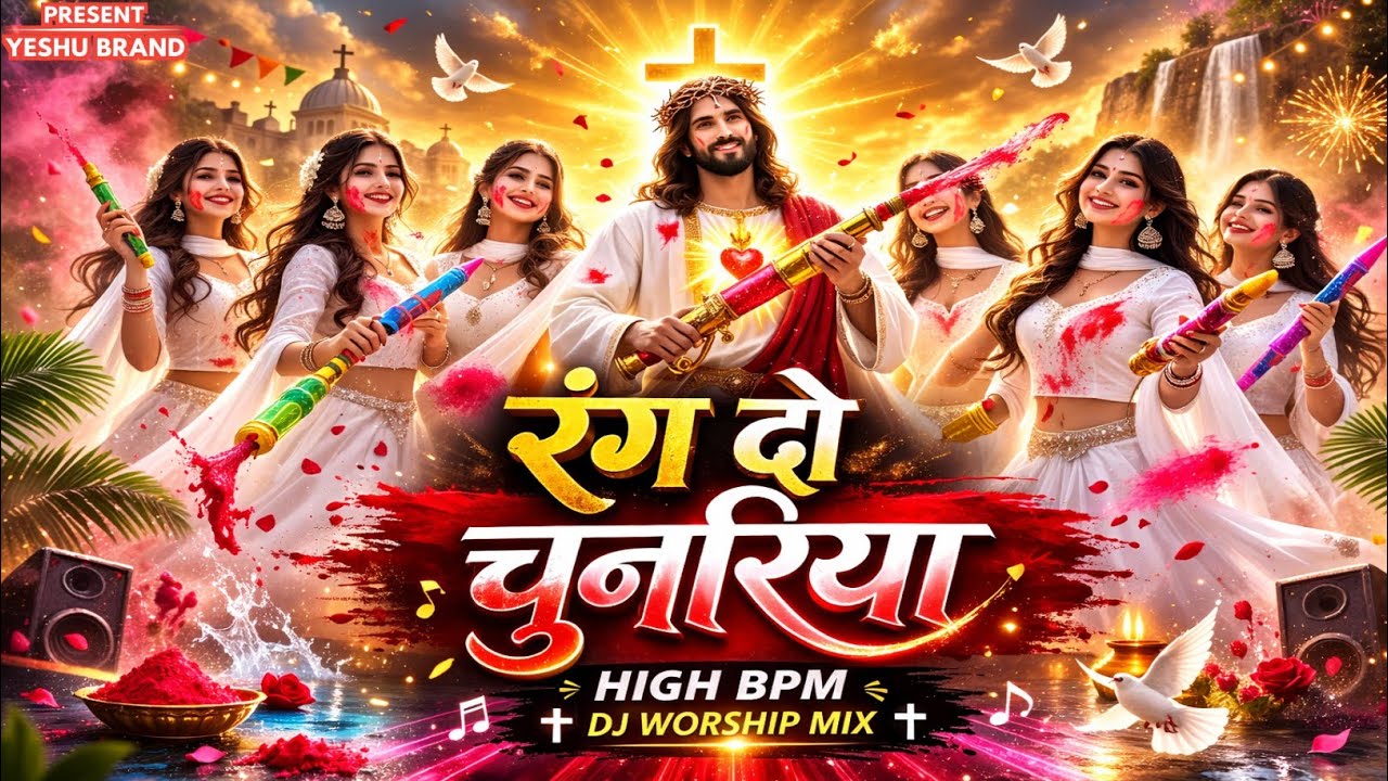 रंग दो चुनरिया | Prabhu Yeshu Holi DJ Song 2026 | High BPM Masihi Worship Remix |Christian Holi Song