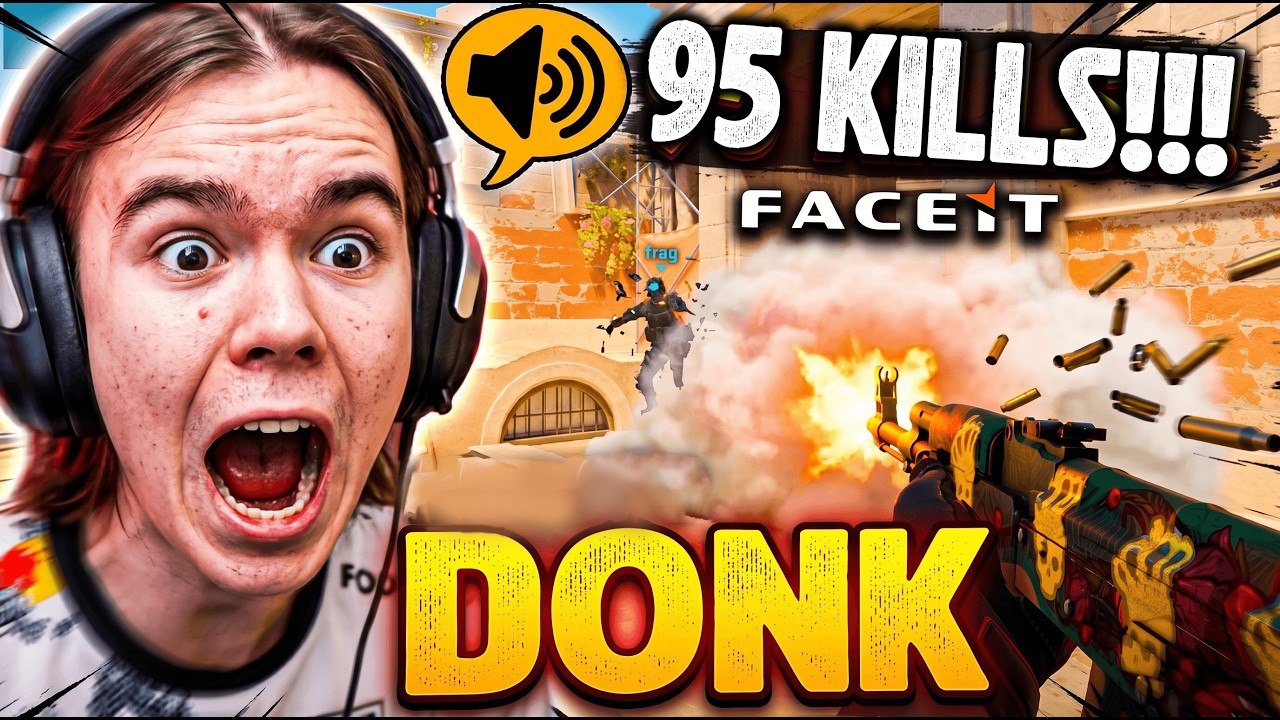 95 KILLS DONK IS A MONSTER - INSANE FACEIT MATCH