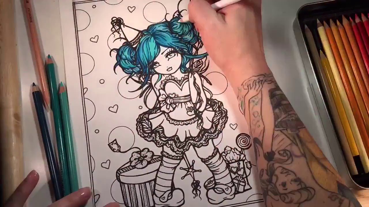 Birthday Girl From Hannah Lynn's Mermaids & Fairies Coloring Book