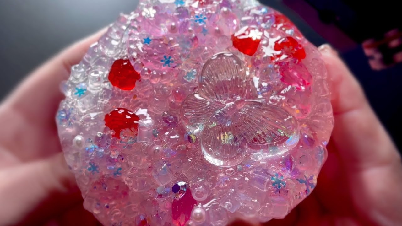［slime］✨キラキラスライムを楽しんで✨蝶々お花ガラスサンドスライム集［asmr］