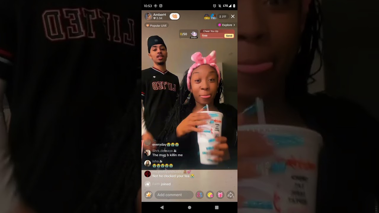 Lucas and amber argue on live part 1
