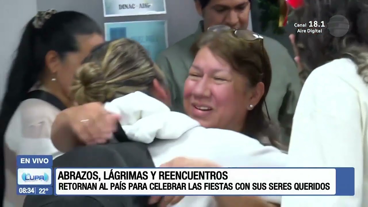 ¡Emocionante momento! Compatriotas llegan al país para pasar las fiestas