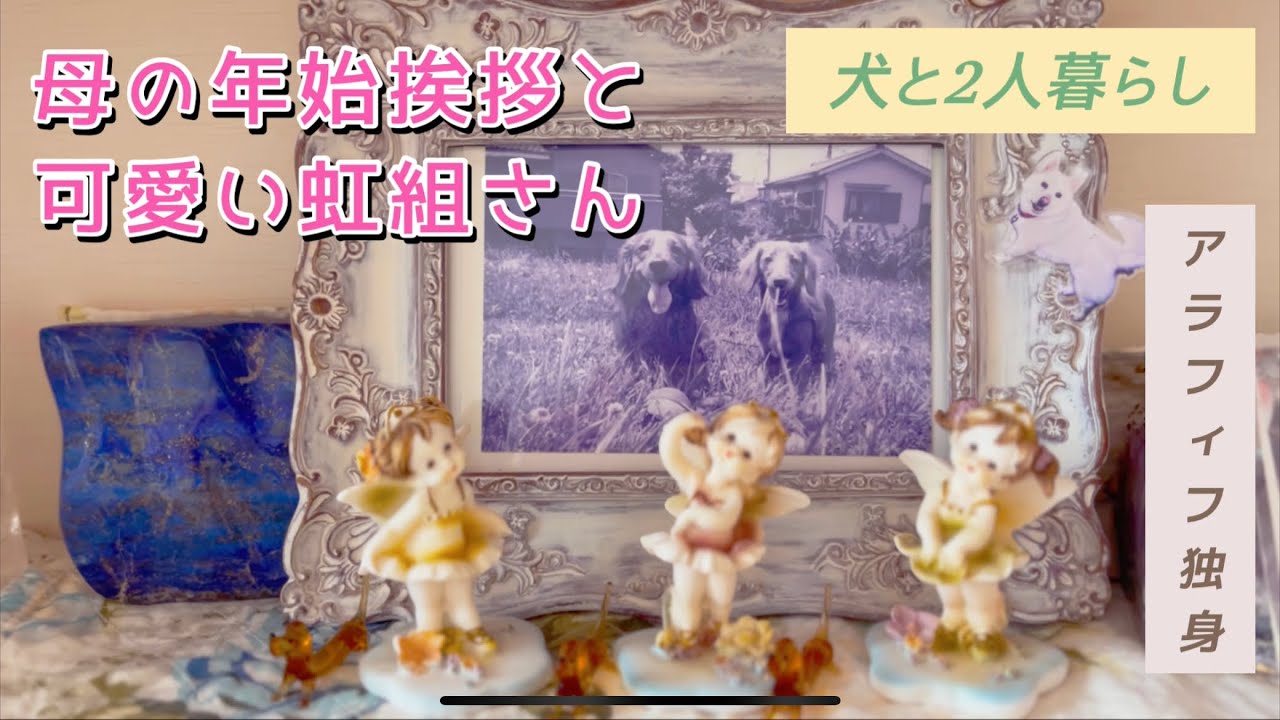 vlog9 母へ年始挨拶と虹組さん達のご紹介【アラフィフ独身　犬と2人暮らし】