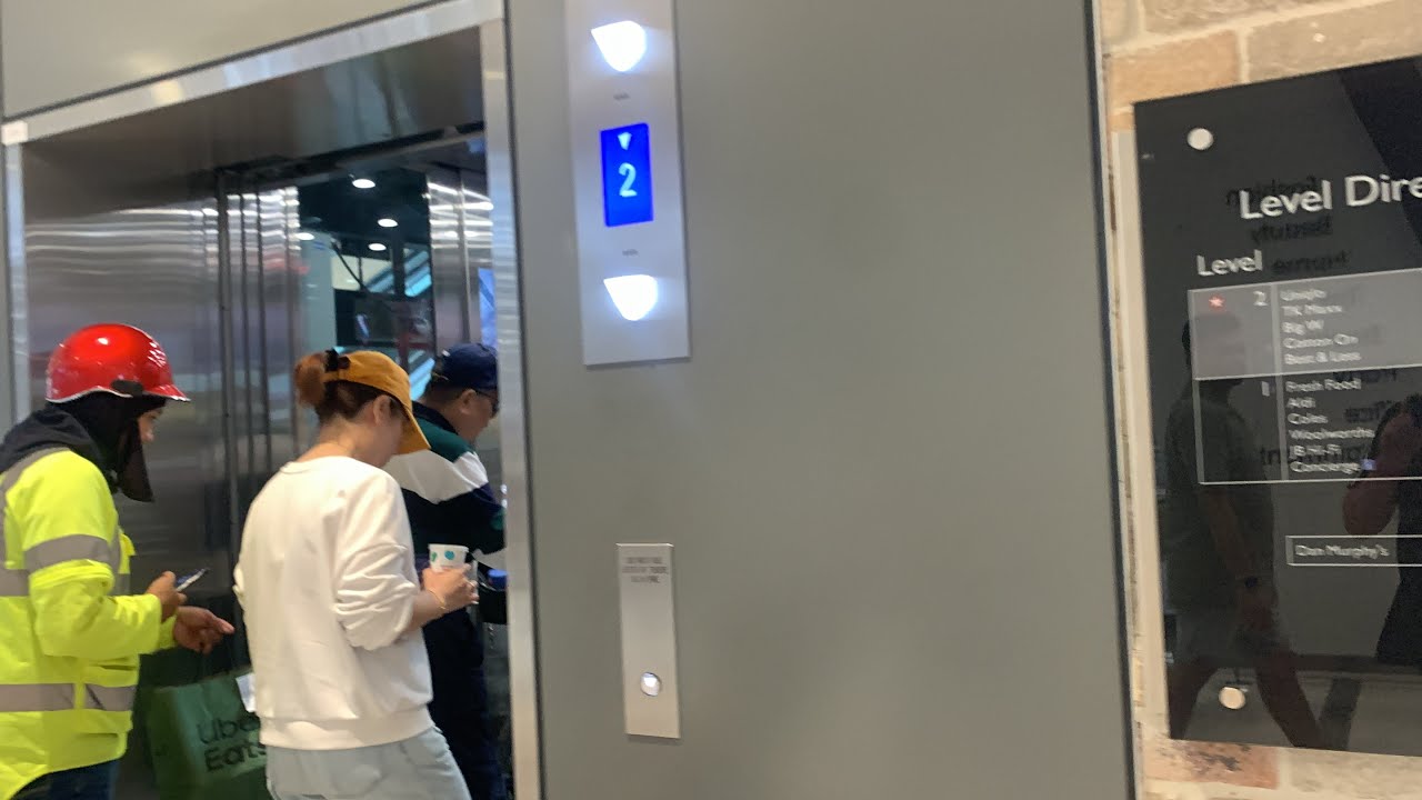 US95-AB & very busy! 2022 Kone N MonoSpace MRL Traction elevator @ Westfield Hurstville, NSW