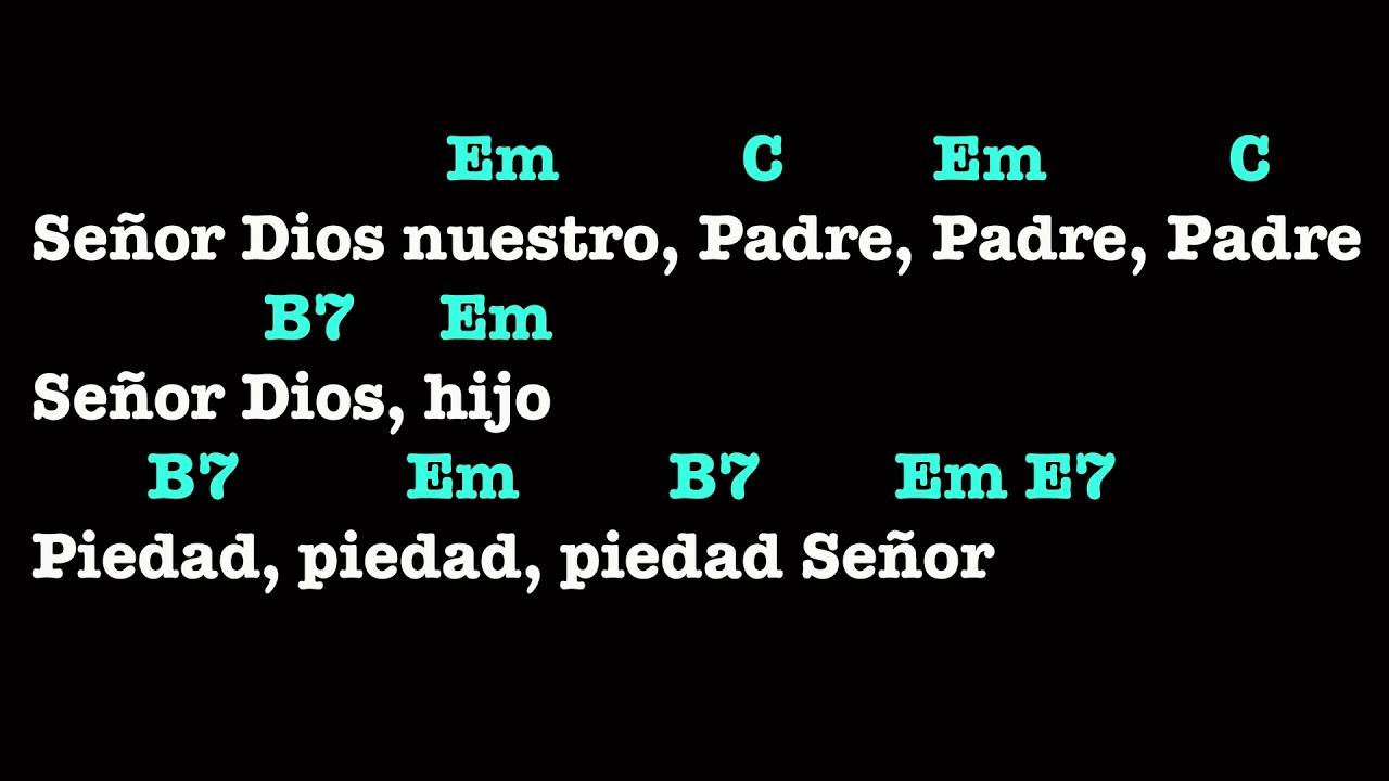 Gloria Gloria a Dios en el Cielo con Acordes de Guitarra