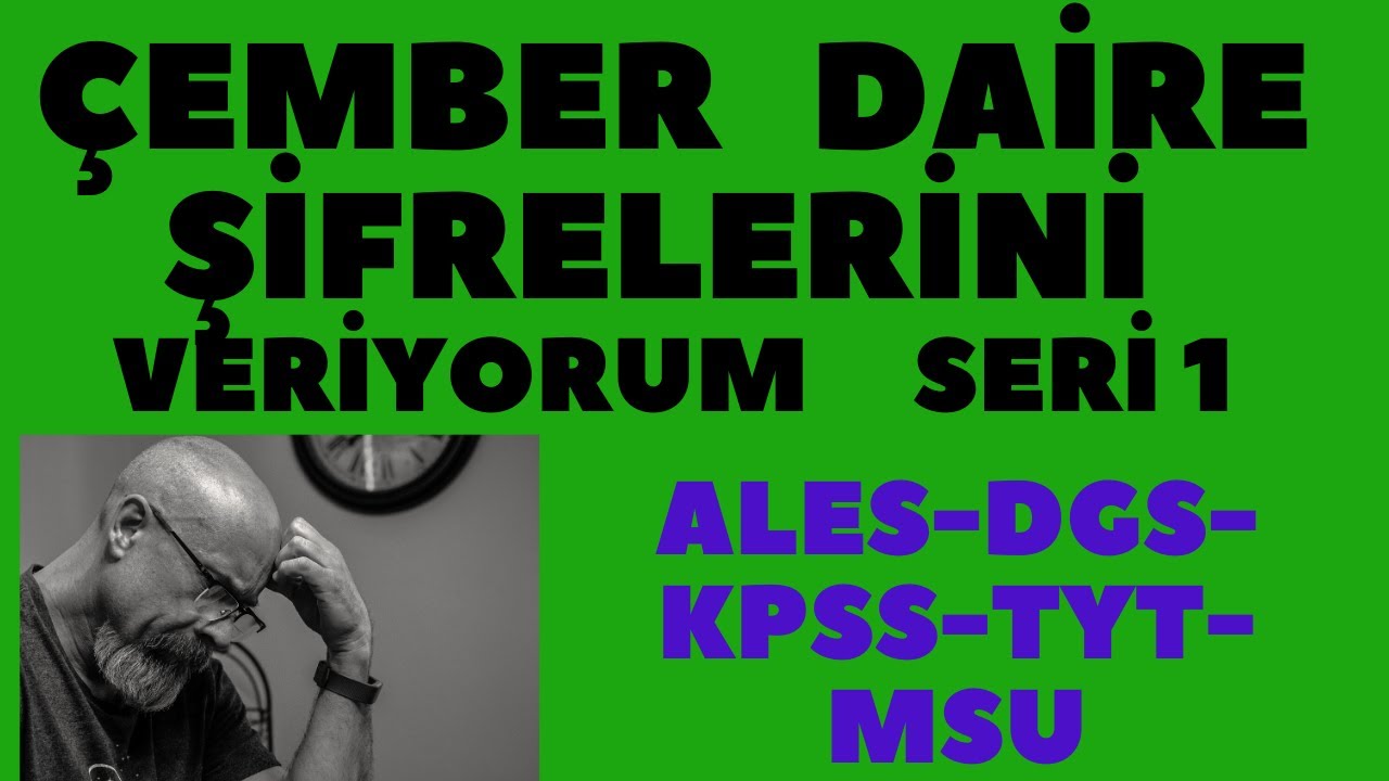 ÇEMBER DAİRE ŞİFRELERİNİ DEŞİFRE ETTİM İDDİA EDİYORUM EN İYİSİ!!! TYT ALES KPSS DGS MSU AYT 2020