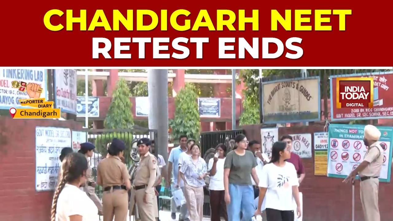 Watch: NEET Re-Exam Held in Chandigarh; Students Relieved After Reappearing Under Tight Security