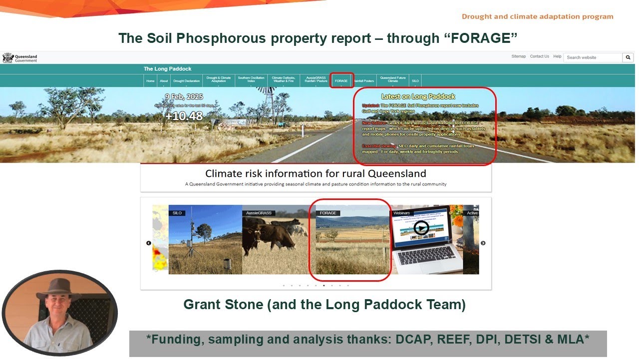 Getting a Soil Phosphorus property report – through “FORAGE”