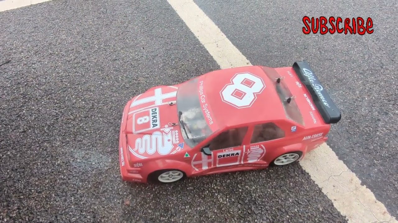 Vintage Thunder Tiger Alfa Romeo 156 Nitro RC Touring Car - Lunchtime Carpark Run 🔥👀🔥
