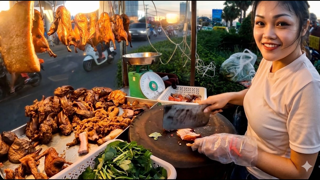 Very Popular Chopped Meat For Dinner - Best CAMBODIAN Street Food