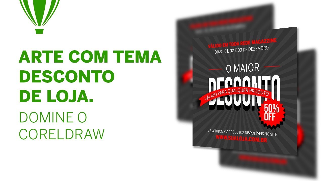 CRIANDO ARTE DE DESCONTO DE LOJAS | CORELDRAW