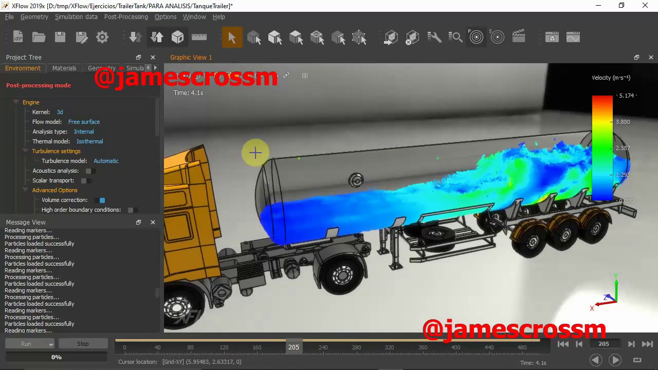 Flow Simulation Free Surface Tank