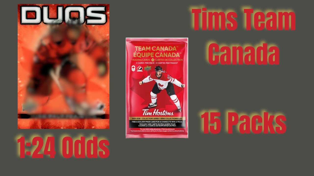 BEATING THE ODDS! 1:24 Hit in 15 Packs of Tim Hortons Olympic Cards! #olympics #teamcanada