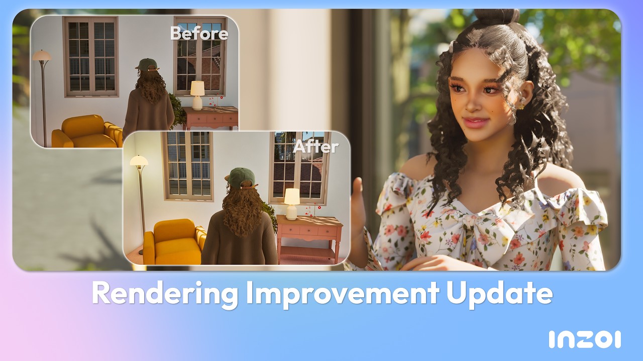 inZOI Rendering Upgrades: Before & After