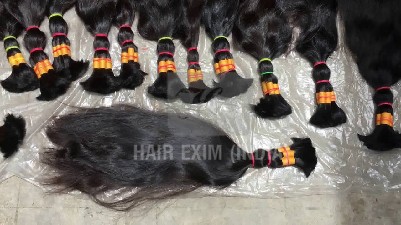 Human Hair Supplier in India Hair Exim Indian Temple Virgin Single Drawn  Bulk Hair