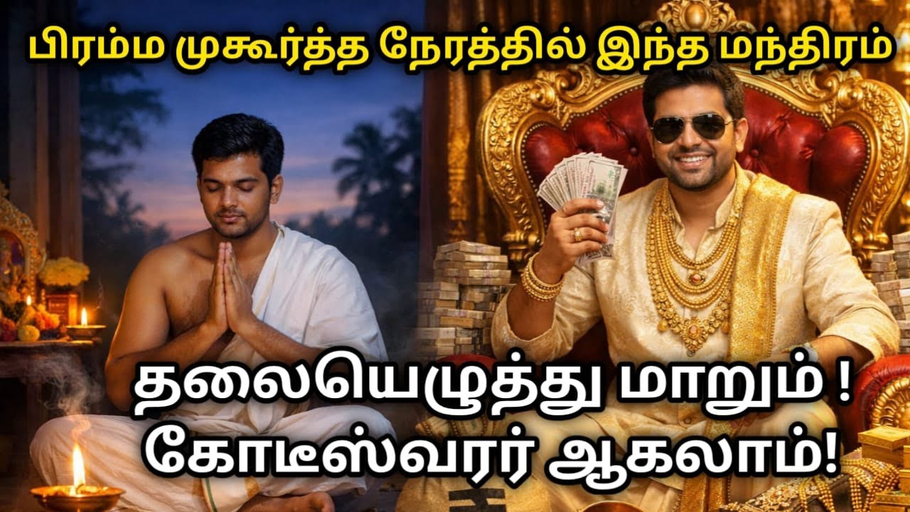 பிரம்ம முகூர்த்த நேரத்தில் இந்த மந்திரத்தை சொன்னால் !தலையெழுத்து மாறும் ! கோடீஸ்வரர் ஆகலாம் !