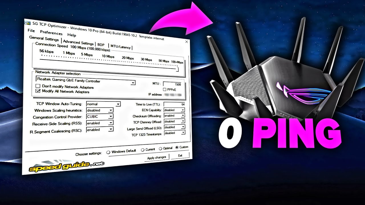 EL SECRETO para REDUCIR DRÁSTICAMENTE el PING con TCP OPTIMIZER (0 PING)  📈🔥