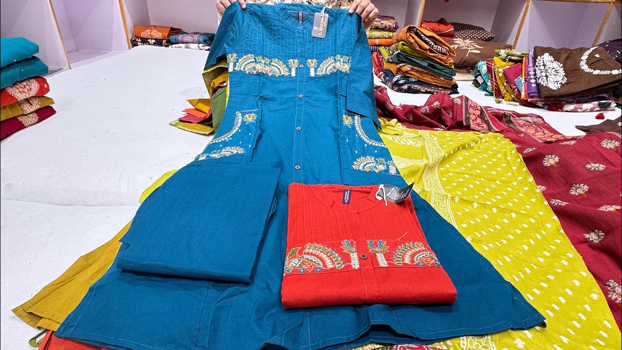 Chickpete Bangalore Wholesale Boutique Designer From650rs Kurti Set Collection Single Courier Avl