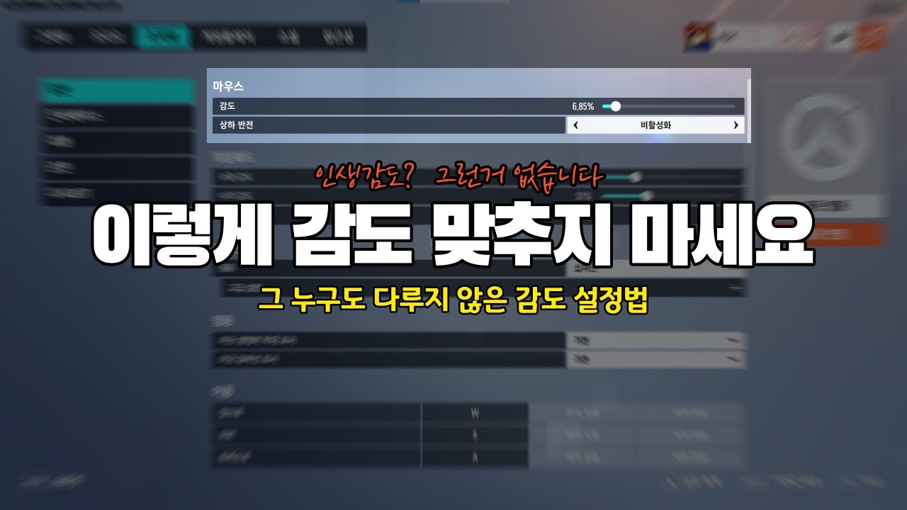 랭커가 바라보는 감도를 바꿔도 당신의 에임이 안 좋은 이유
