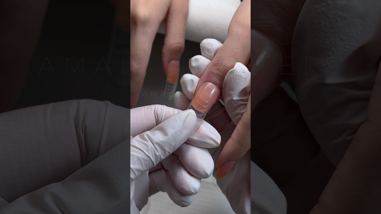 Polygel nails using Dual Forms #drymanicure #russianmanicure #polygel #dualforms