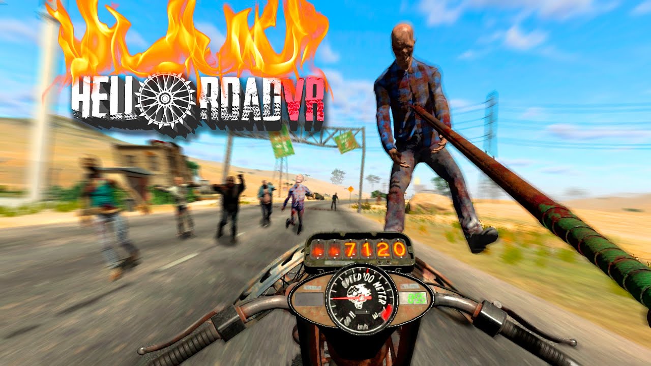 UNA MOTO🏍 + ZOMBIES🧟‍♂️🧟‍♀️ + REALIDAD VIRTUAL🕶 = HELL ROAD VR🔥💀🔥