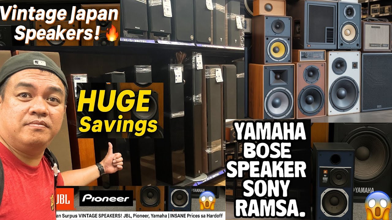 RARE Japan Surplus VINTAGE SPEAKERS! GRABE PRESYO JBL, Pioneer, Yamaha | HardOff Shizuoka 😱