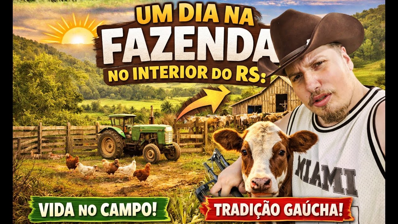 UM DIA NA FAZENDA NO RIO GRANDE DO SUL
