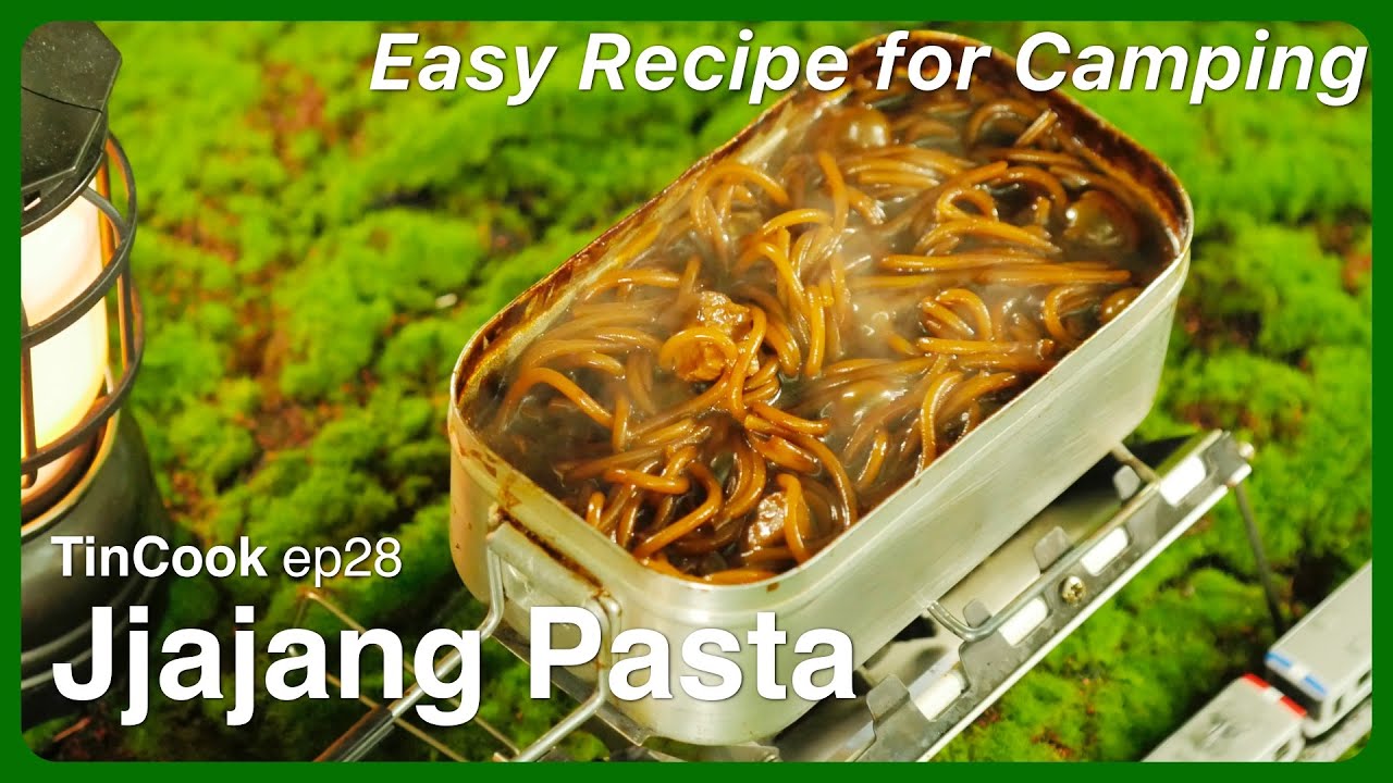 🏕️ Camping Cooking Jjajang Pasta with Mess tin 🍜