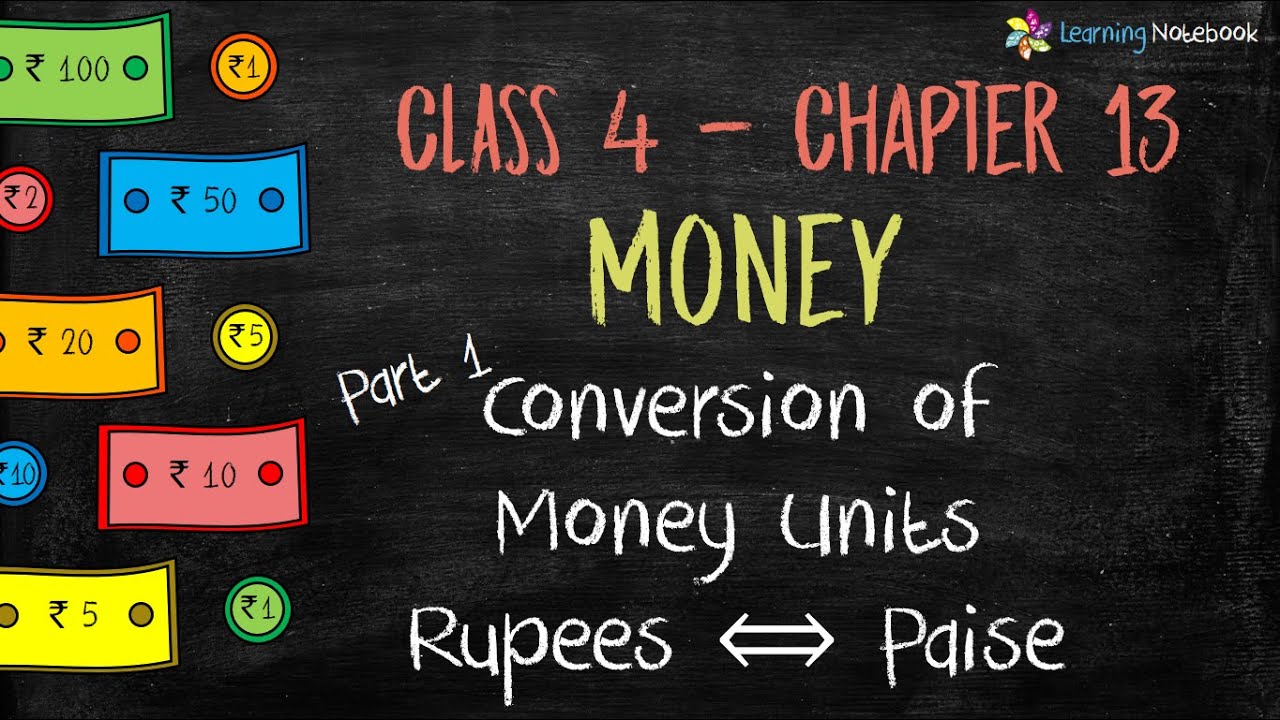 Class 4 Maths Chapter Money || Convert Rupees into Paise