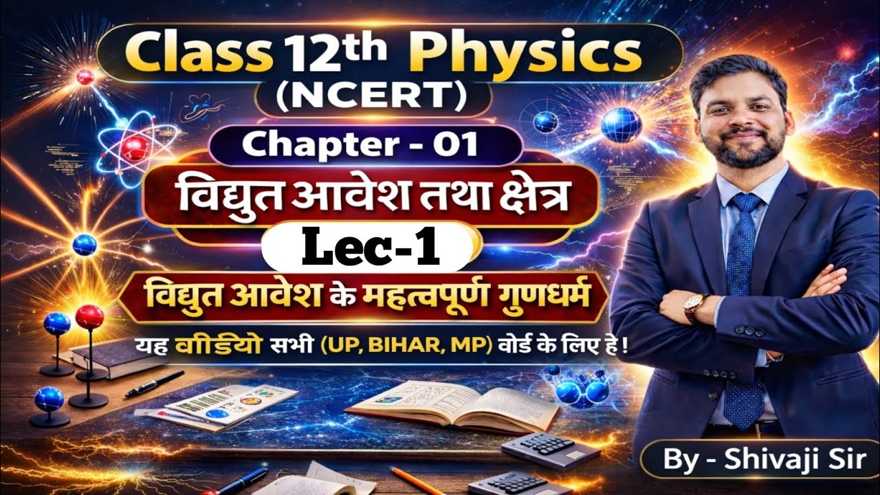Class-12th physics (NCERT) | chapter-1 विधुत आवेश तथा क्षेत्र | new batch 2026 (Up,Bihar,MP) boards