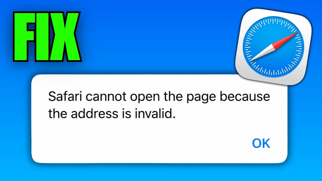 How To Fix 'Safari Cannot Open The Page' Because The Address Is Invalid