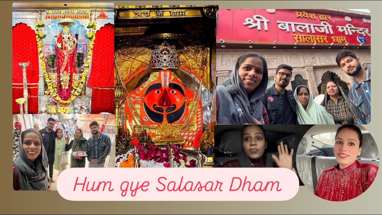 Salasar Dham🙏🏻❤️Maine apne punjabi In-laws ko bnaya haryanvi😂 #jaishreeram #youtube #viral #shorts 