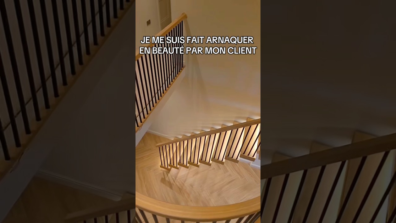 J&rsquo;ai r&eacute;alis&eacute; un escalier en colima&ccedil;on pour un client riche #chantier #escalier #artisan