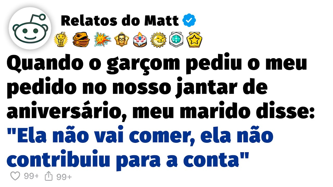 Meu marido disse no restaurante: 