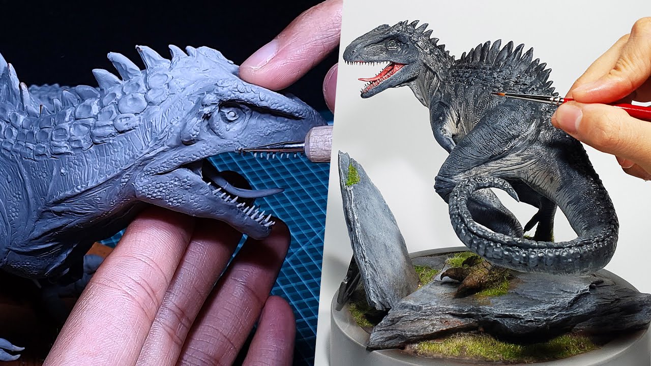 How to make  Giganotosaurus diorama / Clay