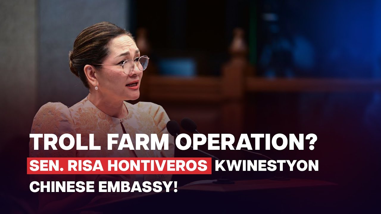 SEN. RISA HONTIVEROS SA CHINESE EMBASSY: NASA PILIPINAS TAYO, PILIPINO ANG MASUSUNOD!