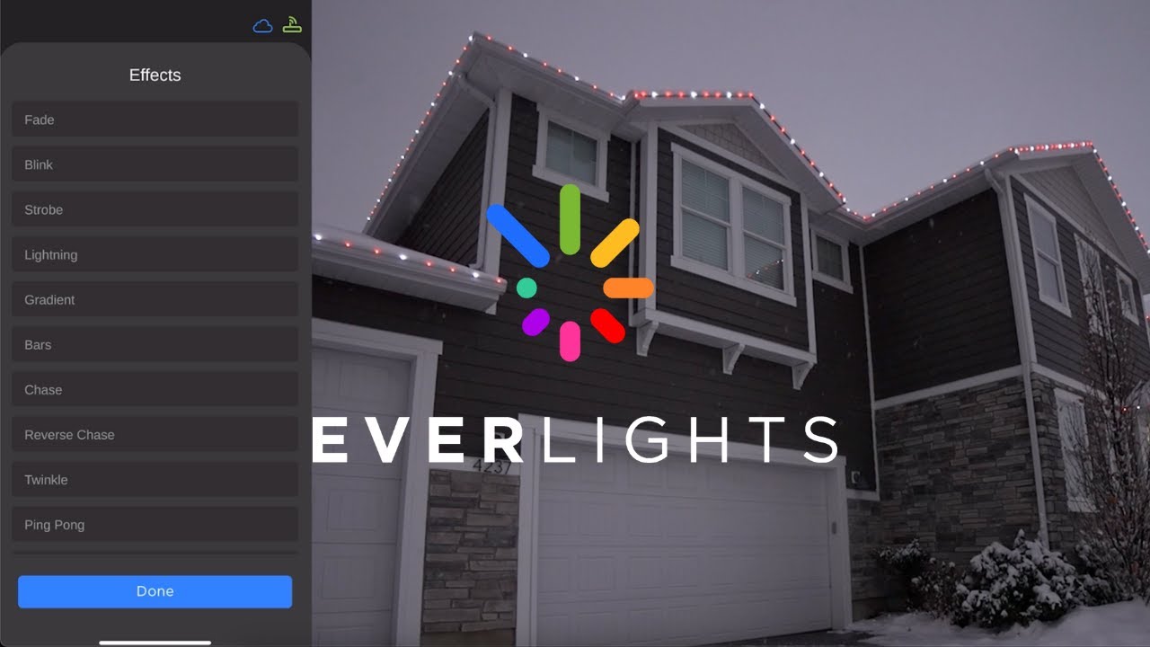 Different Effects with EverLights | Endless Ways to Light Up Your Home #permanentchristmaslights
