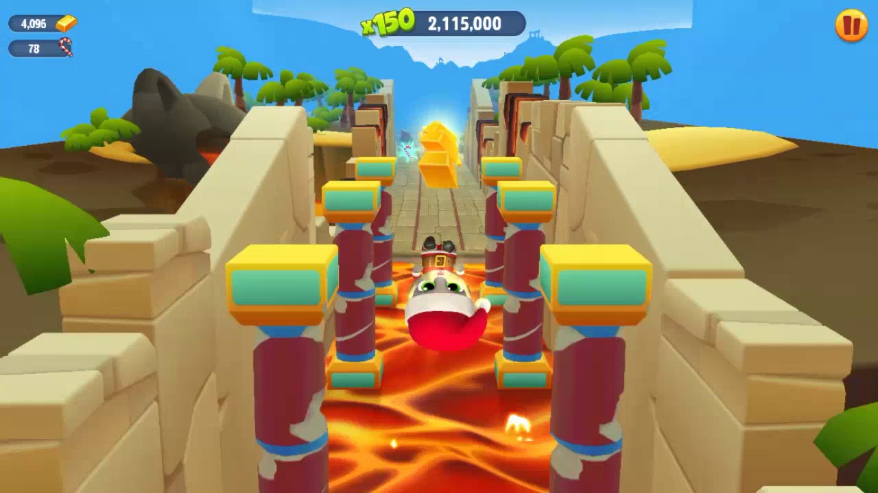Cool Fullsceen Reverse Gameplay HD - Talking Tom Gold Run in Winter Map!!! Santa Tom!!!