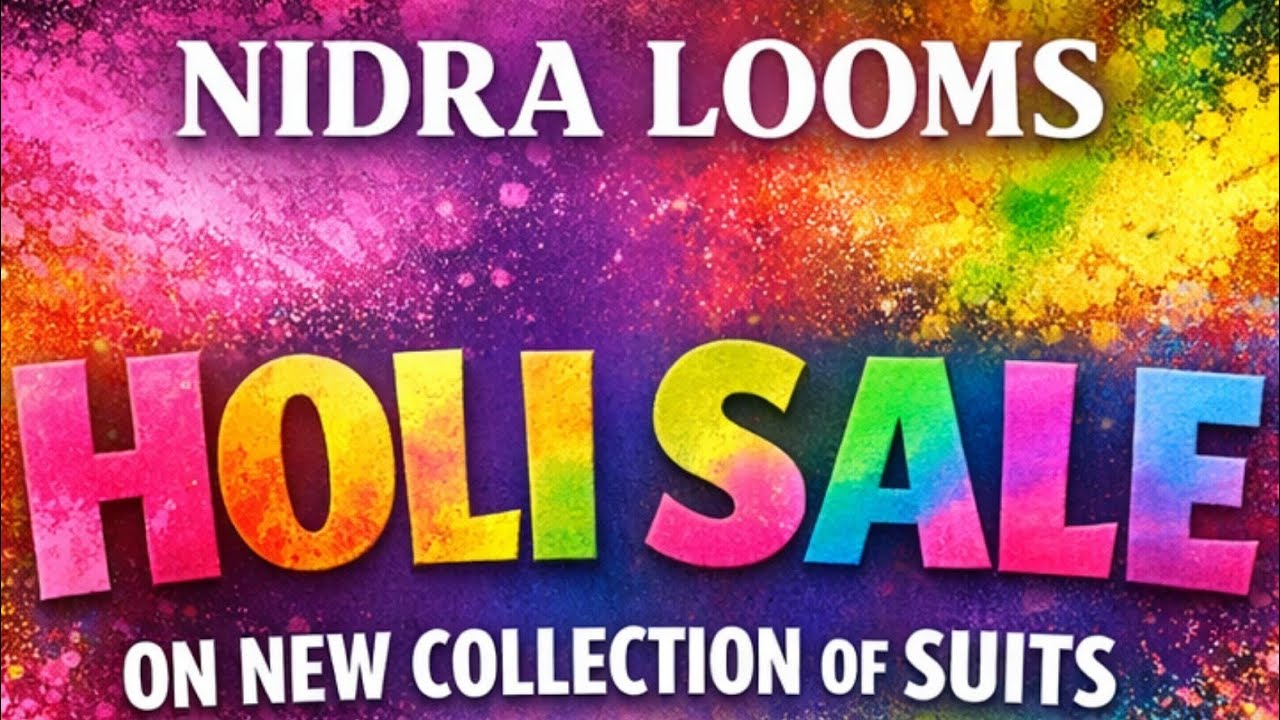 9888499600 HOLI SALE ON NEW COLLECTION OF SUITS!! #NIDRALOOMS #HOLI#SALELIVE#LIVE #COTTONSUITS#SUITS