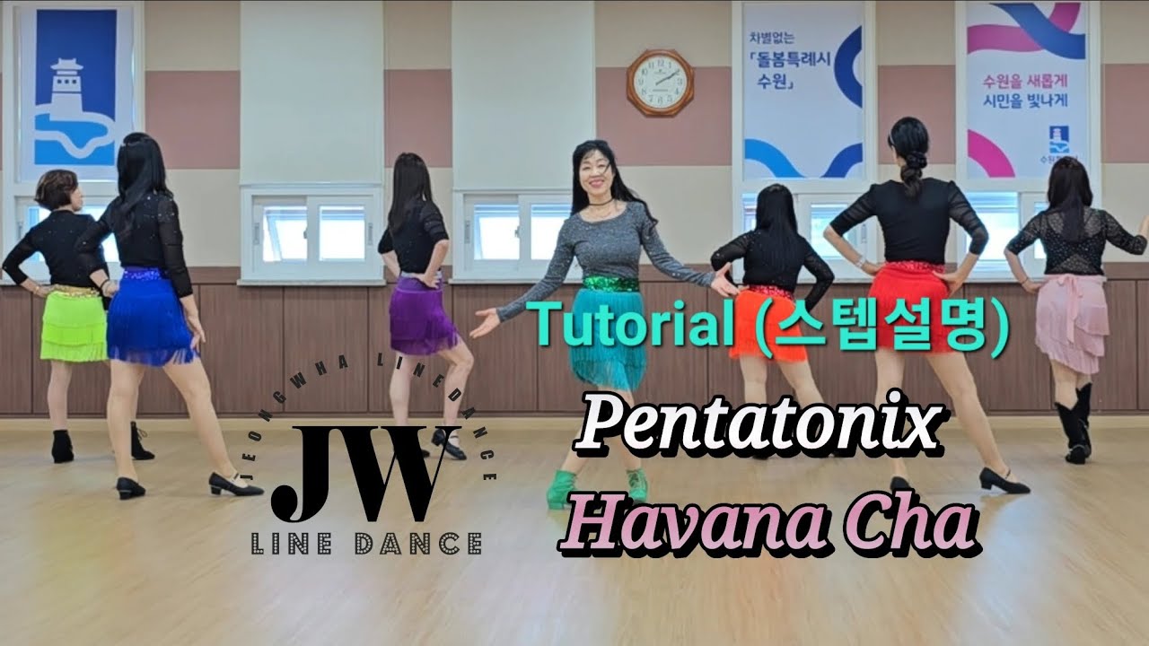 Pentatonix Havana Cha Linedance|Tutorial 스텝설명|Jeongwha Linedance 