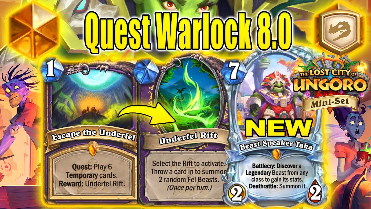 71% Winrate NEW Quest Warlock 8.0 Deck After Mini-Set Patch! The Lost City of Un'Goro | Hearthstone