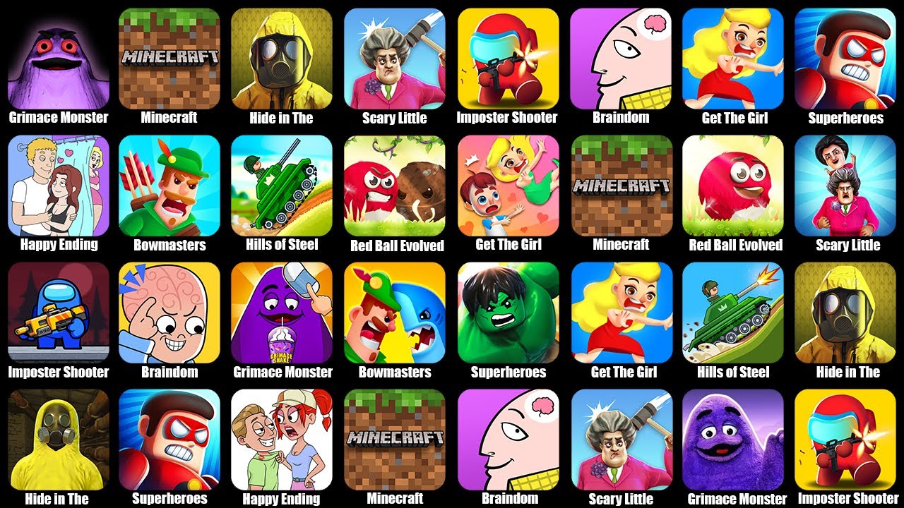 Grimace Monster DOP Story,Minecraft,Hide in The Backroom,Scary Little Prankster,Imposter Shooter