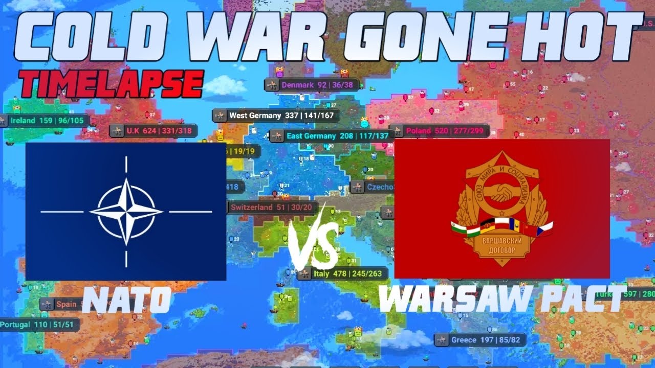 Nato Vs Warsaw Pact! Cold War! [ WorldBox ]