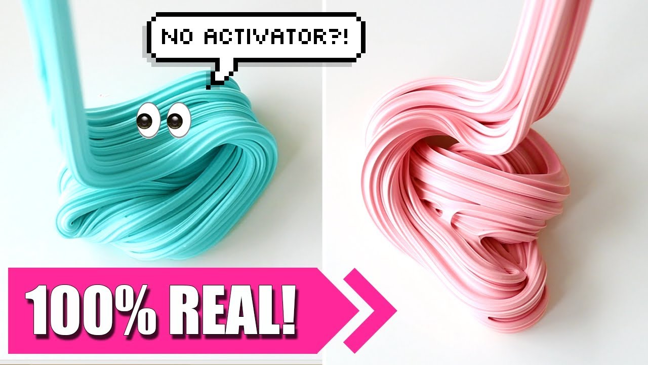 How To Make Slime Without Activator! 2 Ingredients Only, No Borax, No Liquid Starch