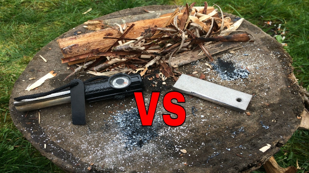 Basic magnesium block vs Survivor fire starter