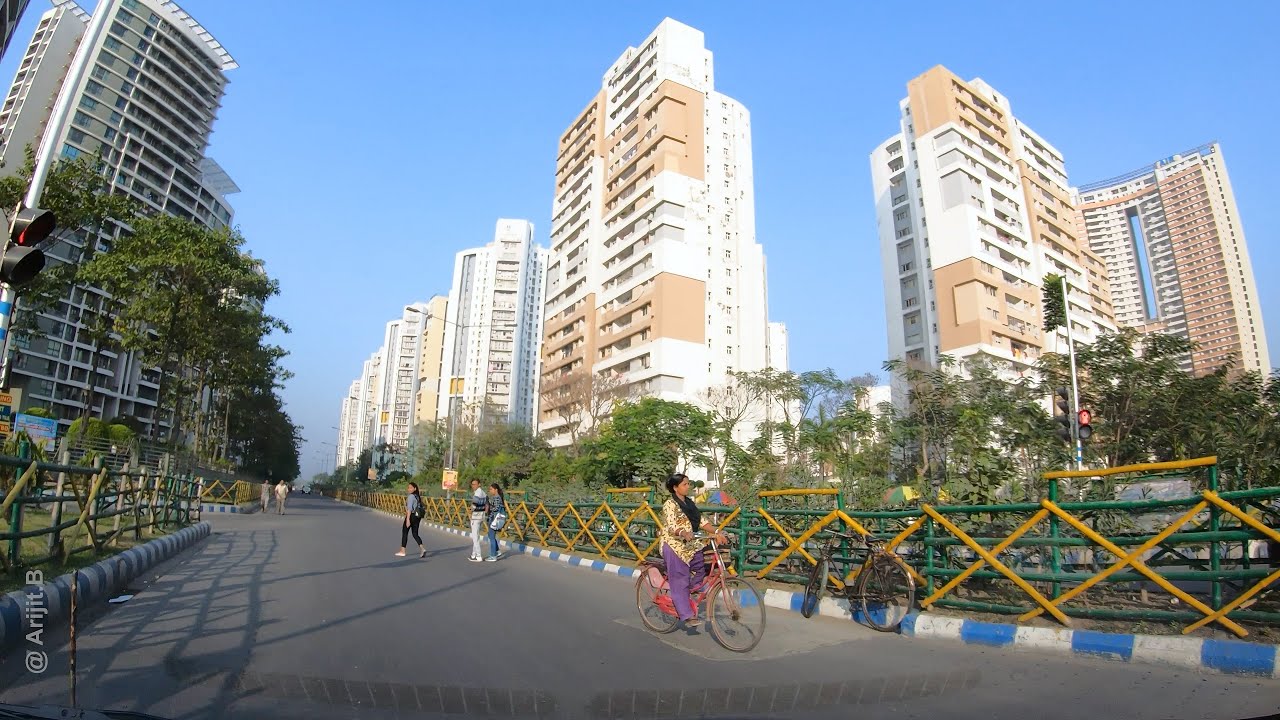 Rajarhat New Town - From Action Area 2 B Towards and Upto Uniworld City via Action Area 2 / 2A.