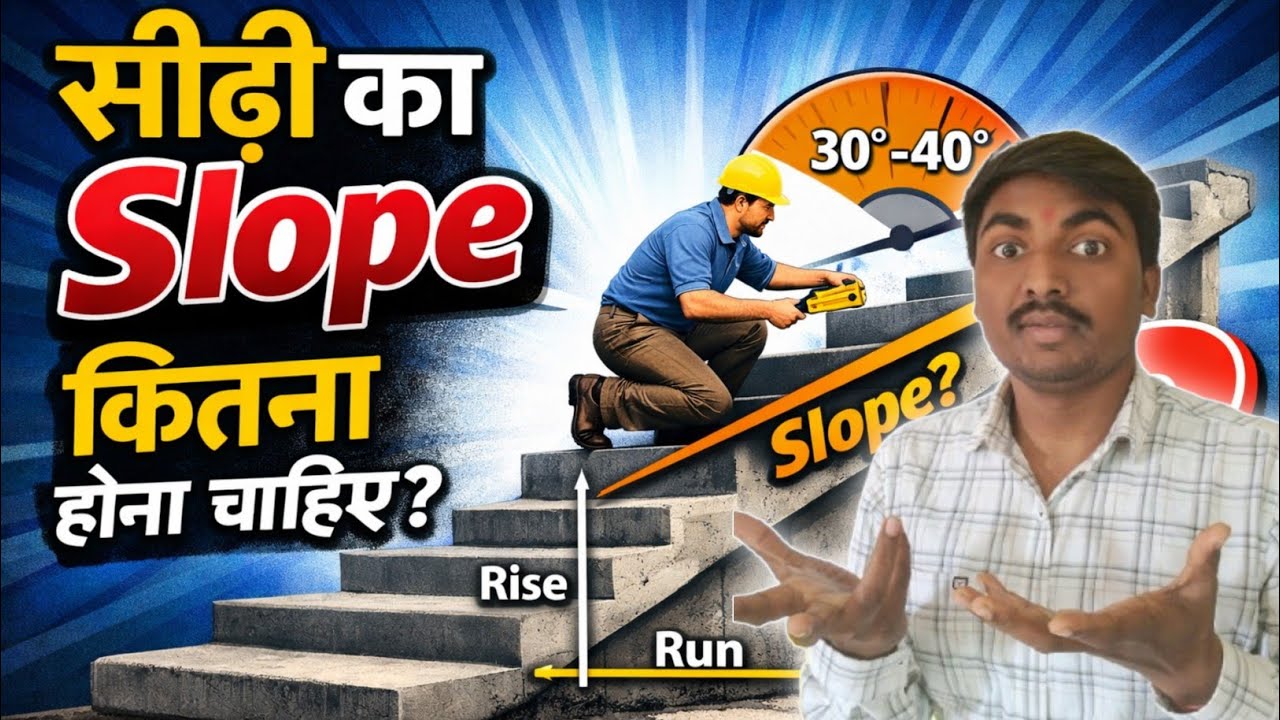 How To Calculate The Angle Of Staircase For House | Bosak Civil Construction 