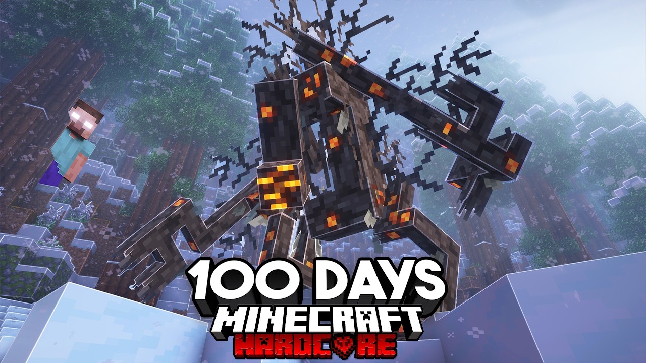 100 Days Stranded in a Haunted Redwood Forest in Minecraft Hardcore... Here's What Happened