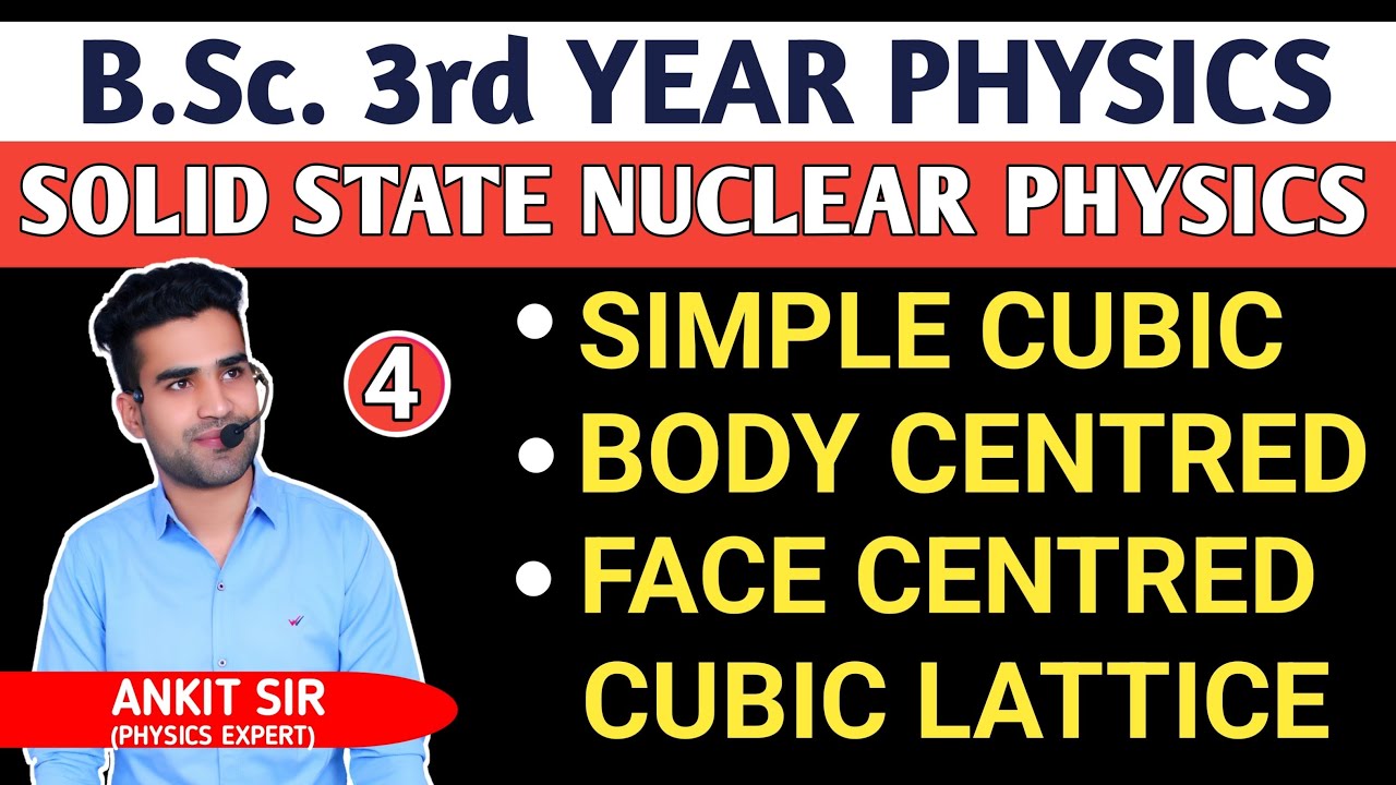 |L4| Simple Cubic | Body Centred | Face centred | cubic lattice | Solid state nuclear Physics